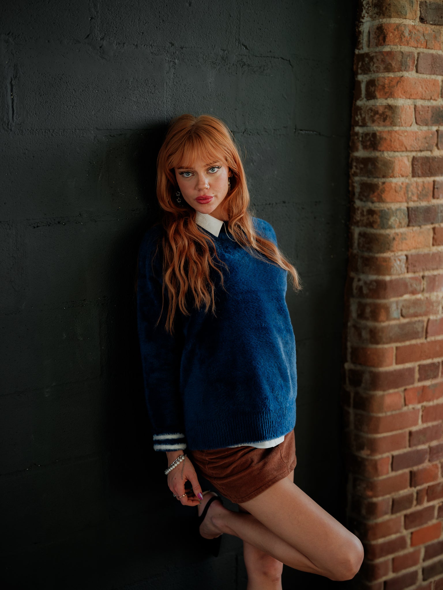 Studio Mohair Knit Navy