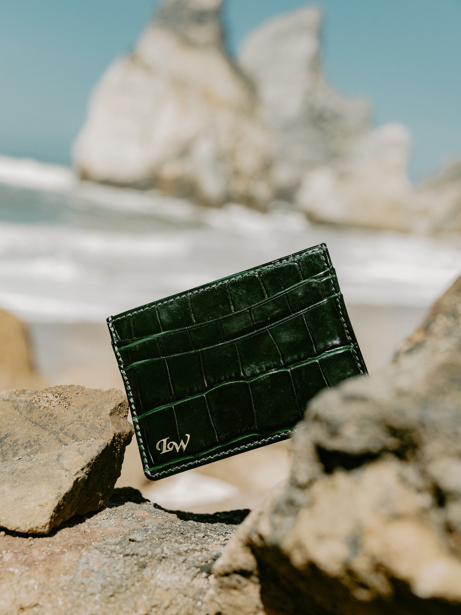 Caiman Card Holder Green